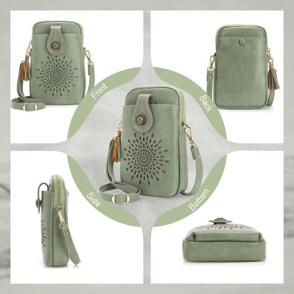 Small Crossbody Bags for Women, Lightweight Vegan Leather Cell Phone Purse, Cute - Picture 3 of 7